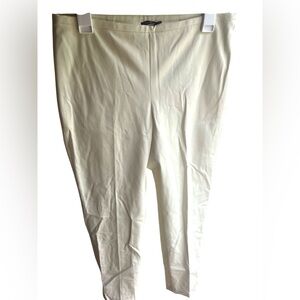 J. McLaughlin Women’s White Size 8‎ Mid Rise Side Zip Tapered Ankle Length Pant
